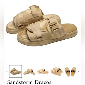 Draco cream/tan Sandals slides size 7-8 New